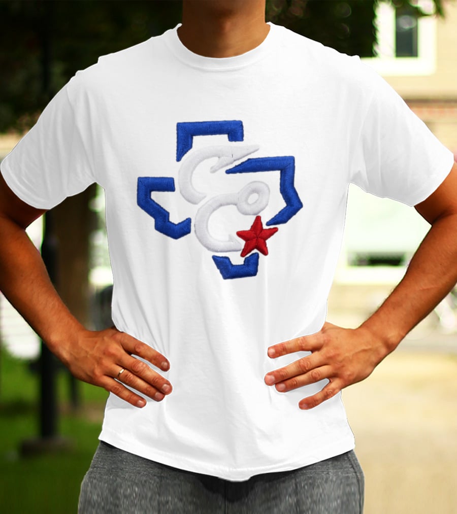 2026 Christi Hooks Big League Chew Hat Blue White Red Star Patch T-Shirt