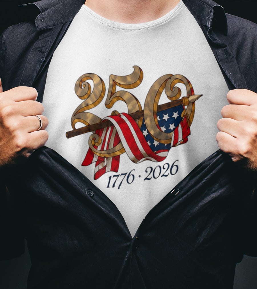 America 250 Years 1776 2026 Dodgers Celebration T-Shirt