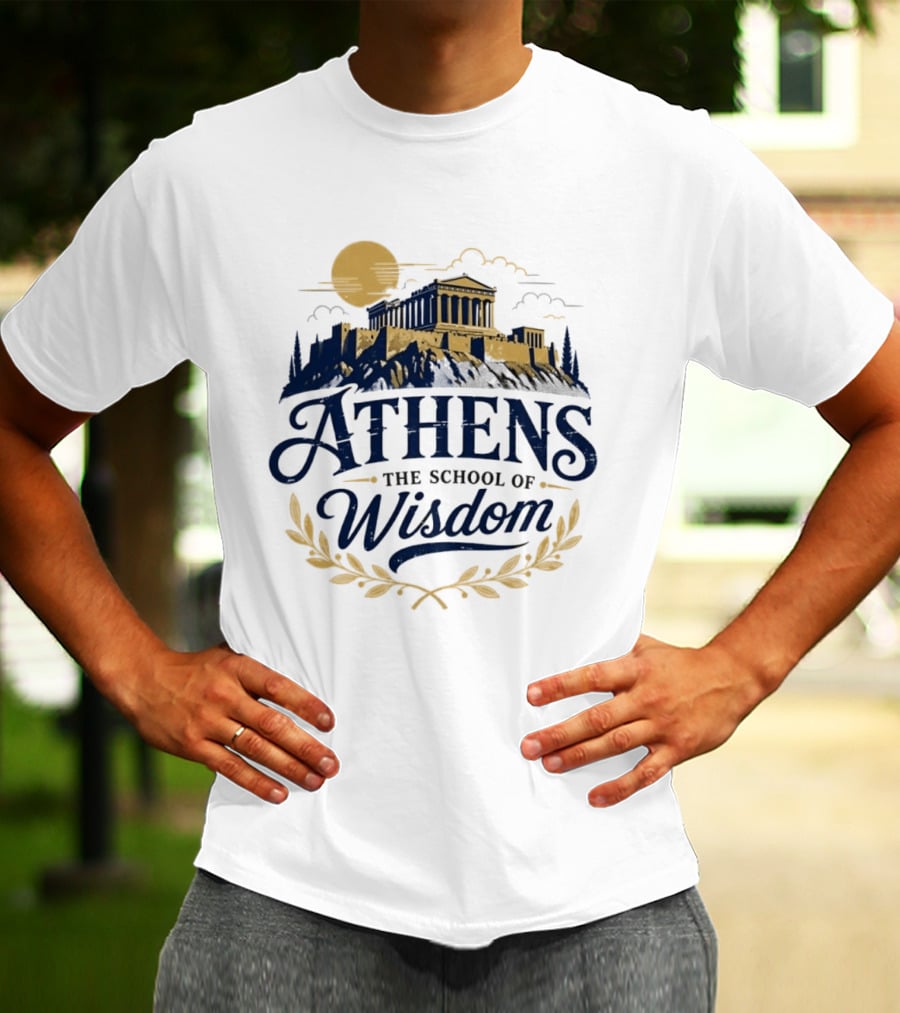 Athens Wisdom Academy Parthenon Symbolism T-Shirt
