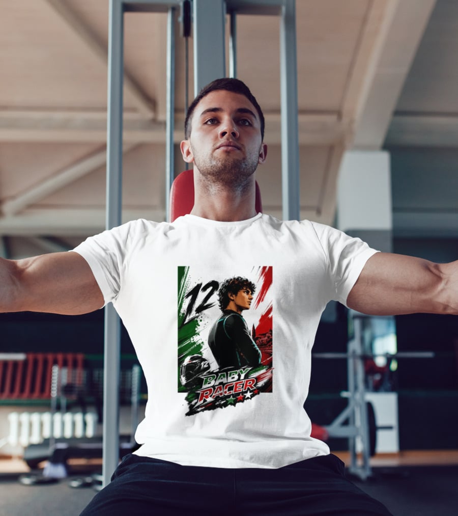12 Baby Racer Italy Flag Motorcycle Racing Art With Italian T-Shirt