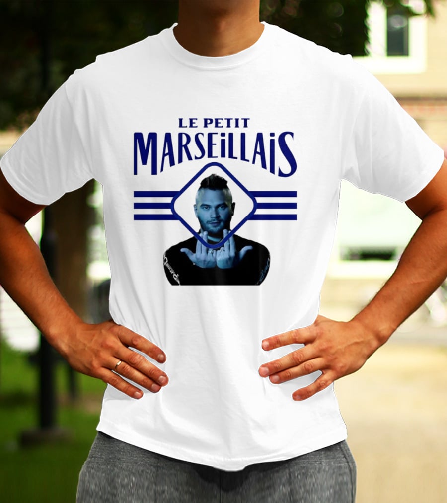 Le Petit Marseillais Blue Logo With Man In Diamond Frame T-Shirt