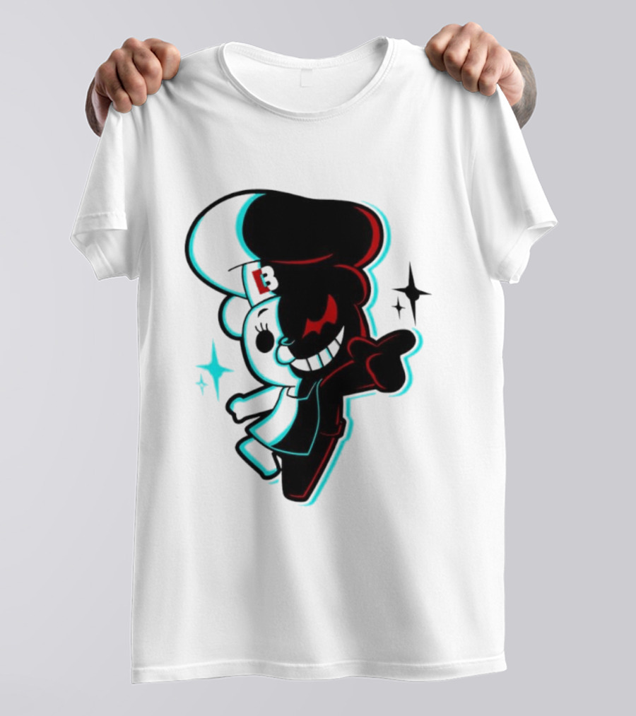 Danganronpa Monokuma Funkin B Symbol Neon T-Shirt