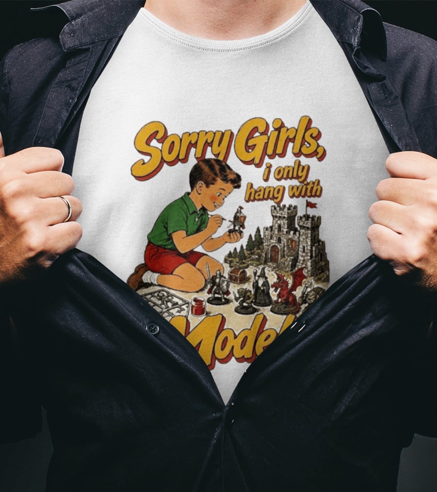 Sorry Girls I Only Hang With Models Vintage Wizard Castle Playset T-Shirt