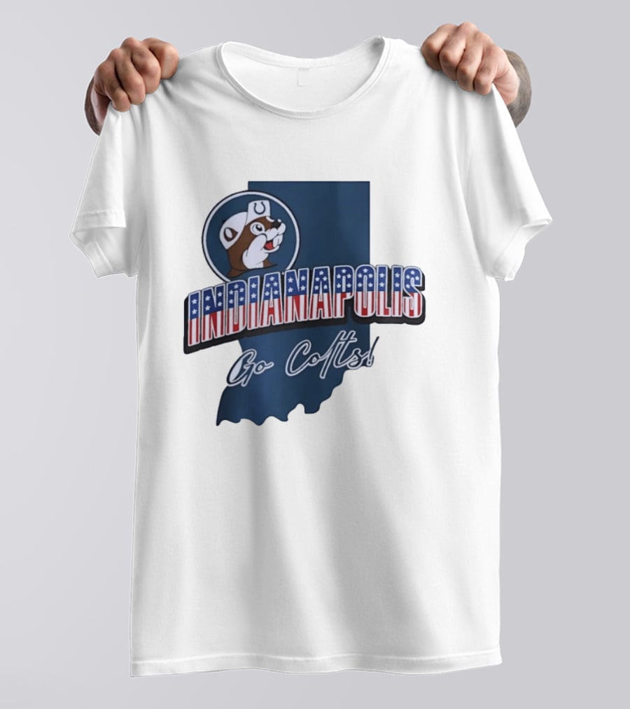 Indianapolis Colts Buc Ee's Patriotic Indiana Map Go Colts T-Shirt