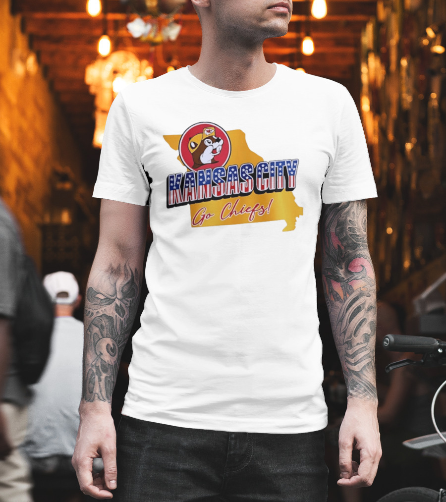 Kansas City Go Chiefs Buc Ee's Missouri Map T-Shirt