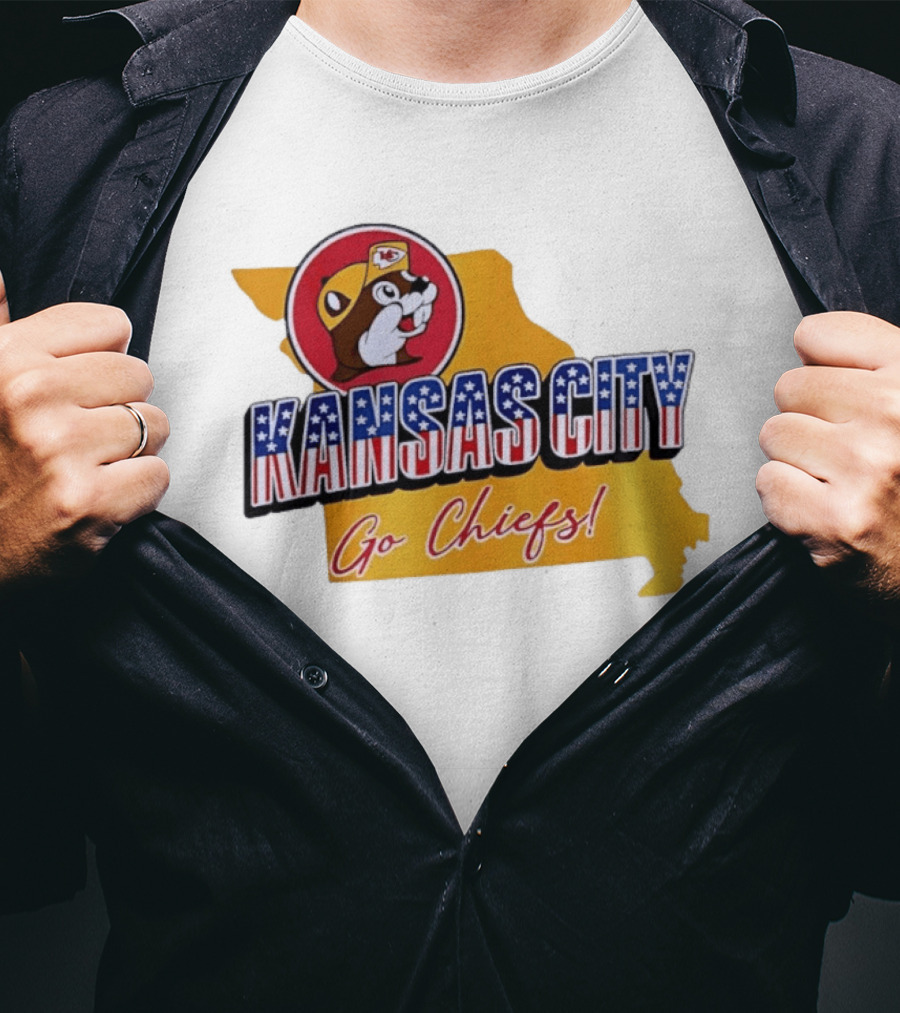 Kansas City Go Chiefs Buc Ee's Missouri Map T-Shirt