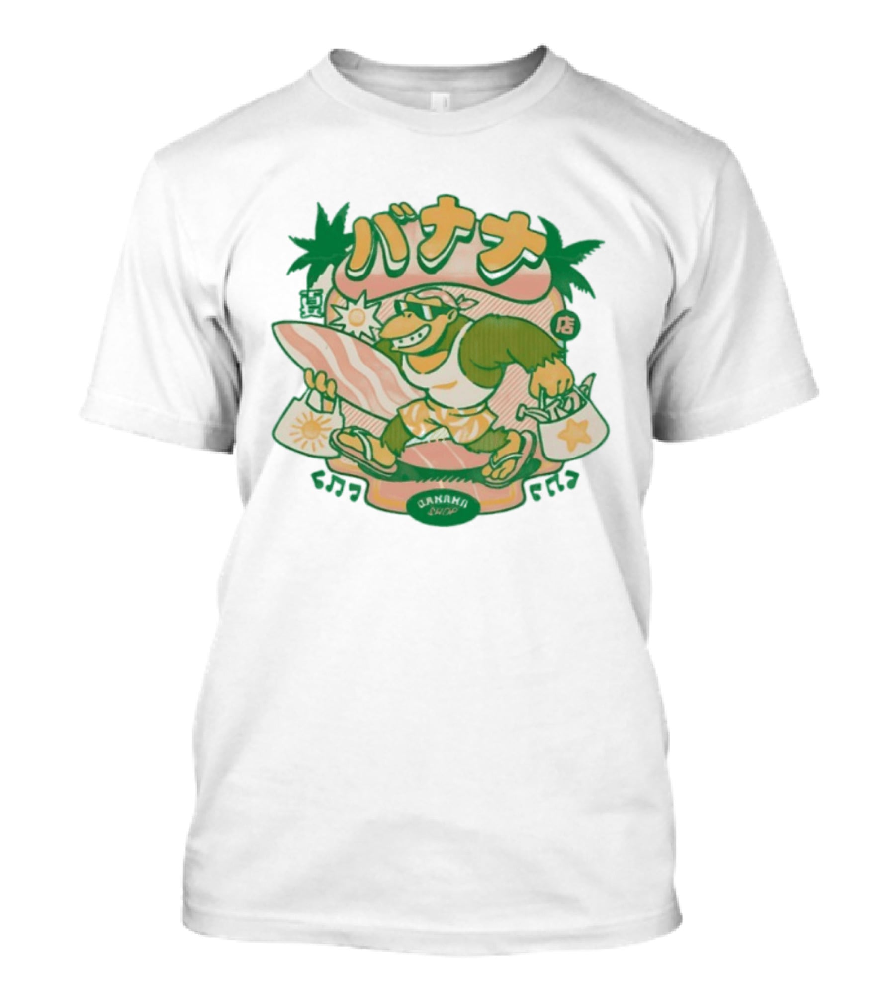 Kong Banana Shop Summer Surfing Monkey Adventure T-Shirt