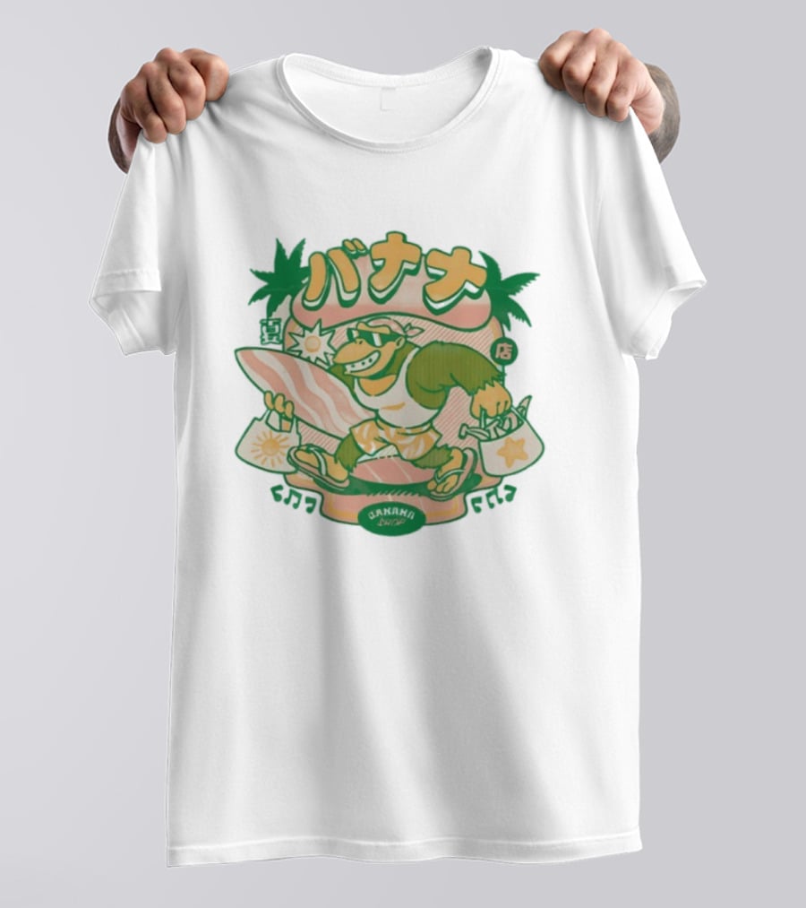 Kong Banana Shop Summer Surfing Monkey Adventure T-Shirt