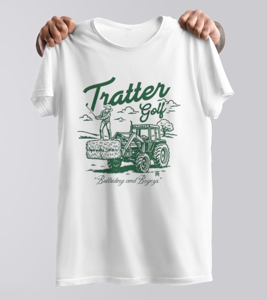 Tratter Golf Shankers And Slingers Tractor Scene T-Shirt