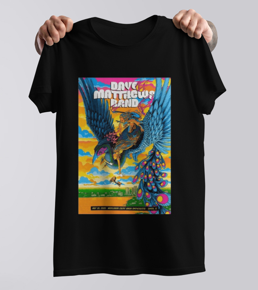 Dave Matthews Band May 26 2026 MidFlorida Credit Union Amphitheatre Tampa FL T-Shirt