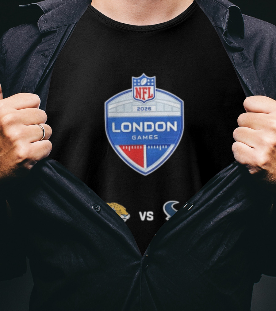 NFL 2026 London Games Jacksonville Jaguars Vs Houston Texans Matchup T-Shirt