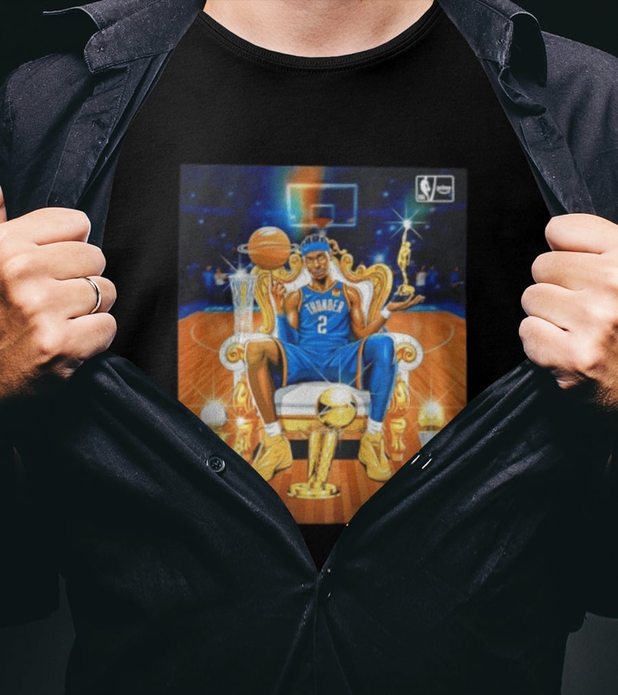 Shai Gilgeous Alexander Thunder NBA MVP 2025 26 Trophy Collection T-Shirt