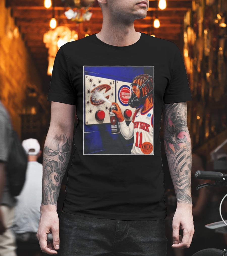 Spider Killer Jalen Brunson 11 New York Knicks Cavaliers Pistons Spray Knicks Mexico T-Shirt