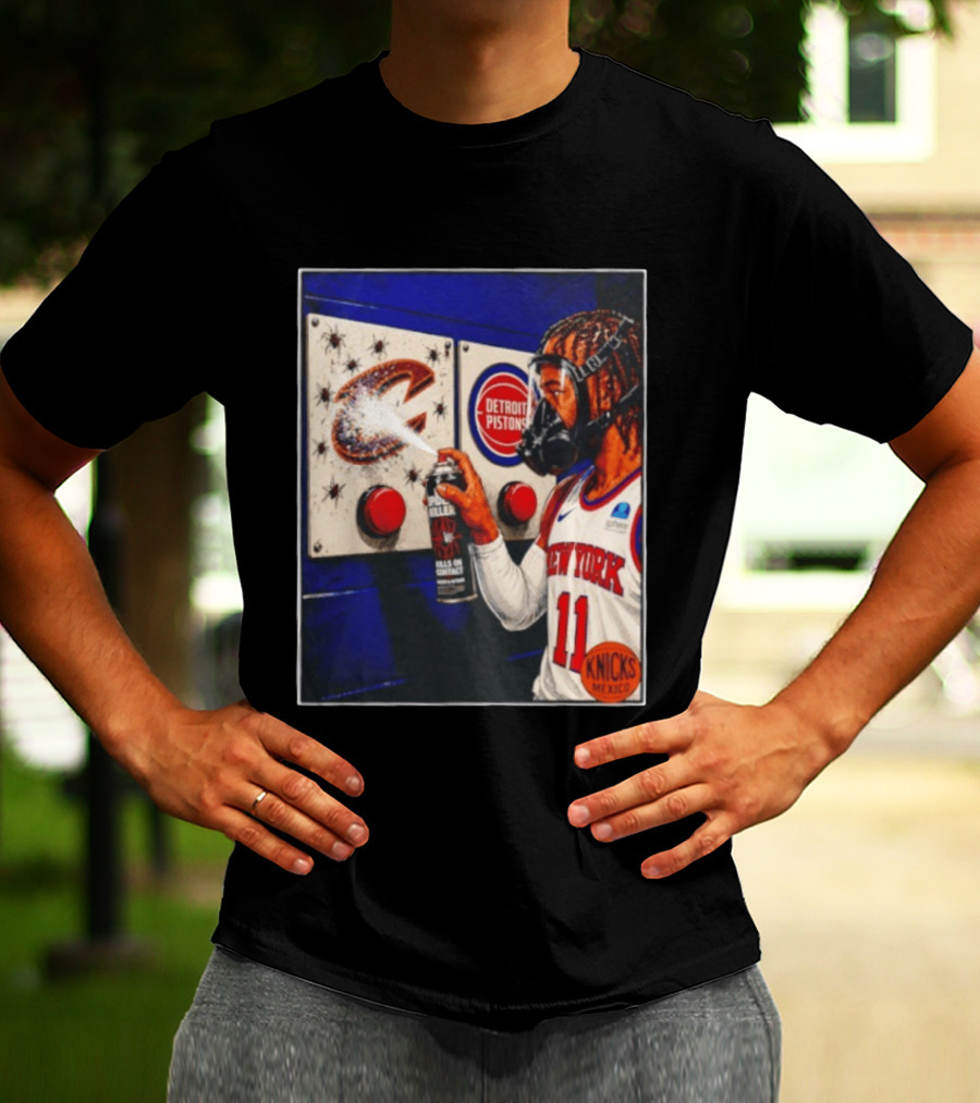 Spider Killer Jalen Brunson 11 New York Knicks Cavaliers Pistons Spray Knicks Mexico T-Shirt