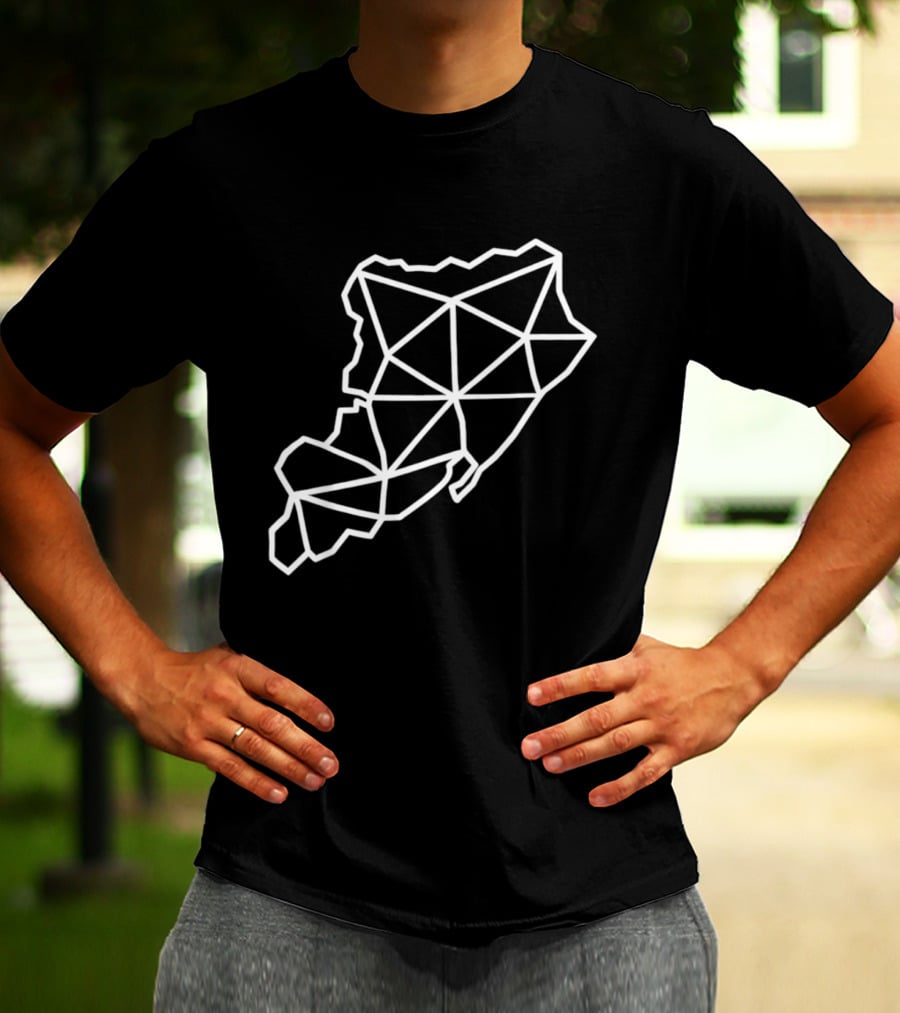 Staten Island Geometric Map Outline Triangles T-Shirt