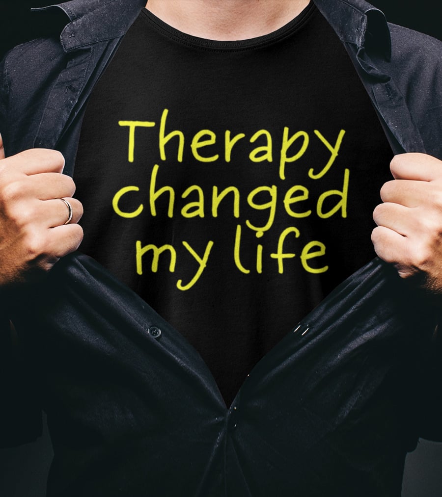 Therapy Changed My Life Yellow T-Shirt