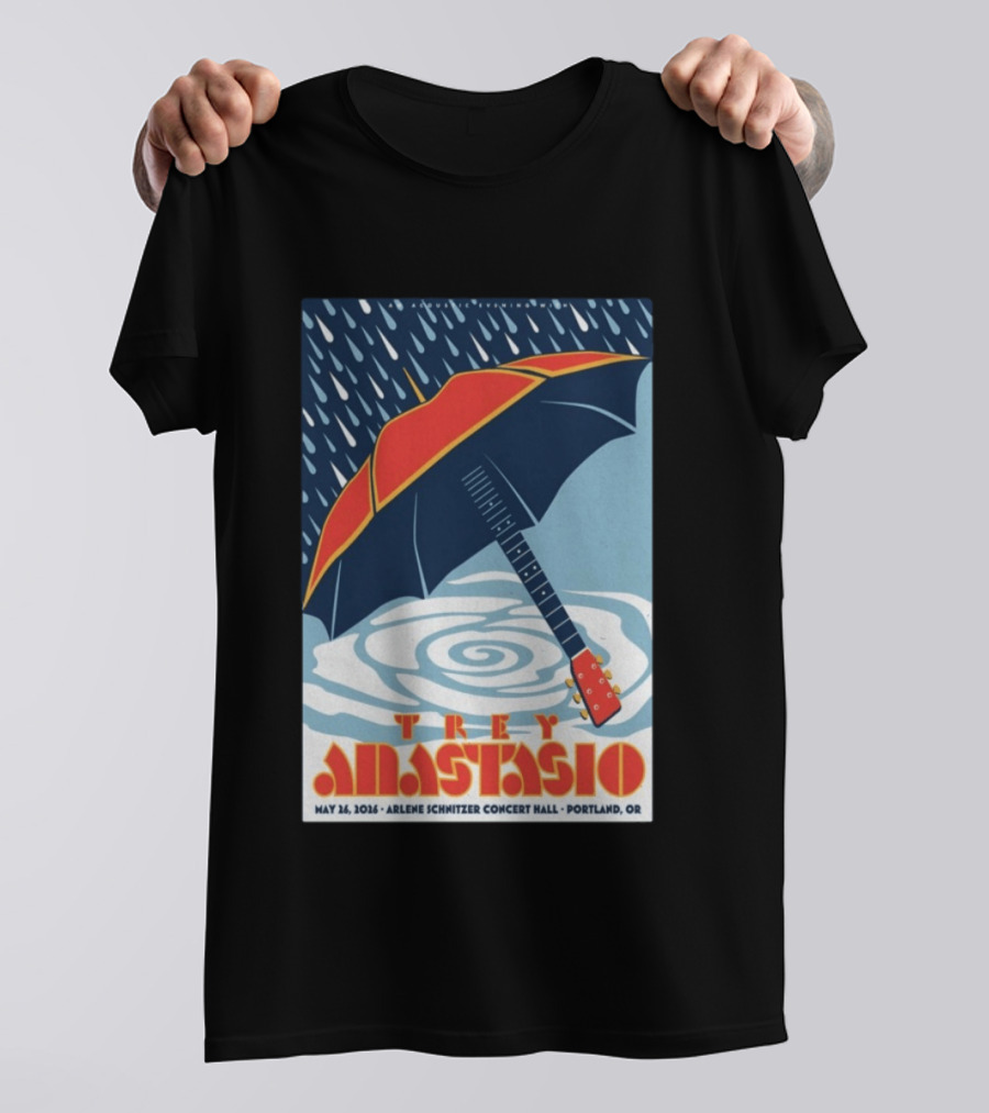 Trey Anastasio Arlene Schnitzer Concert Hall Portland OR May 26 2026 Umbrella Guitar T-Shirt