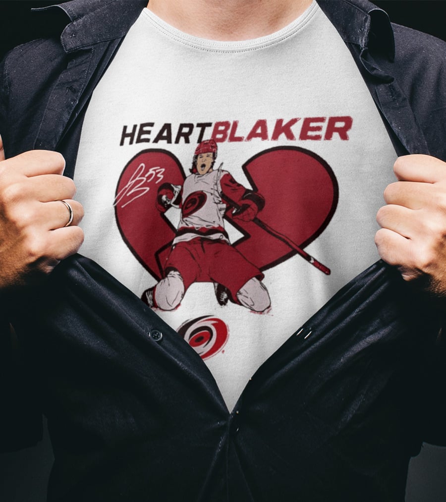 Brent Burns Heartblaker Carolina Hurricanes Broken Heart T-Shirt