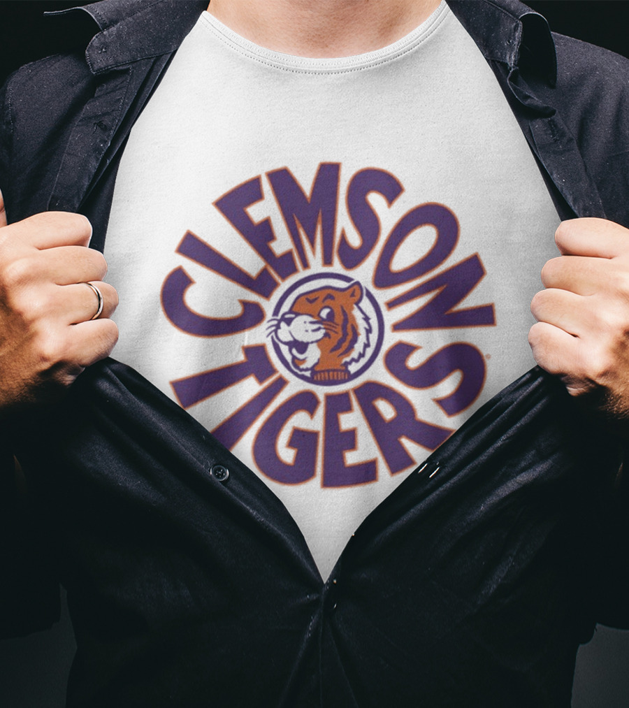 Clemson Tigers Retro Logo Circular T-Shirt