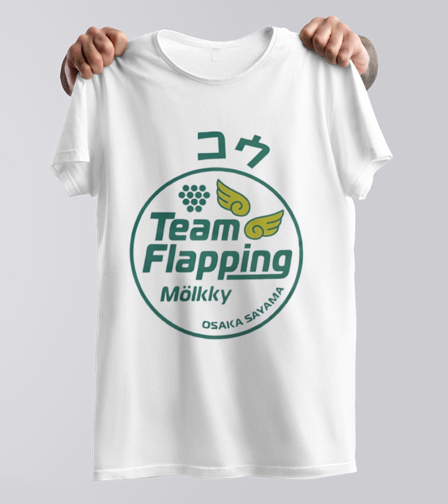 Team Flapping Mölkky Osaka Sayama Wings Winged Pins T-Shirt