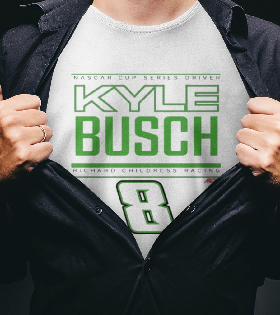 NASCAR Cup Series Driver Kyle Busch Richard Childress Racing 8 Black T-Shirt