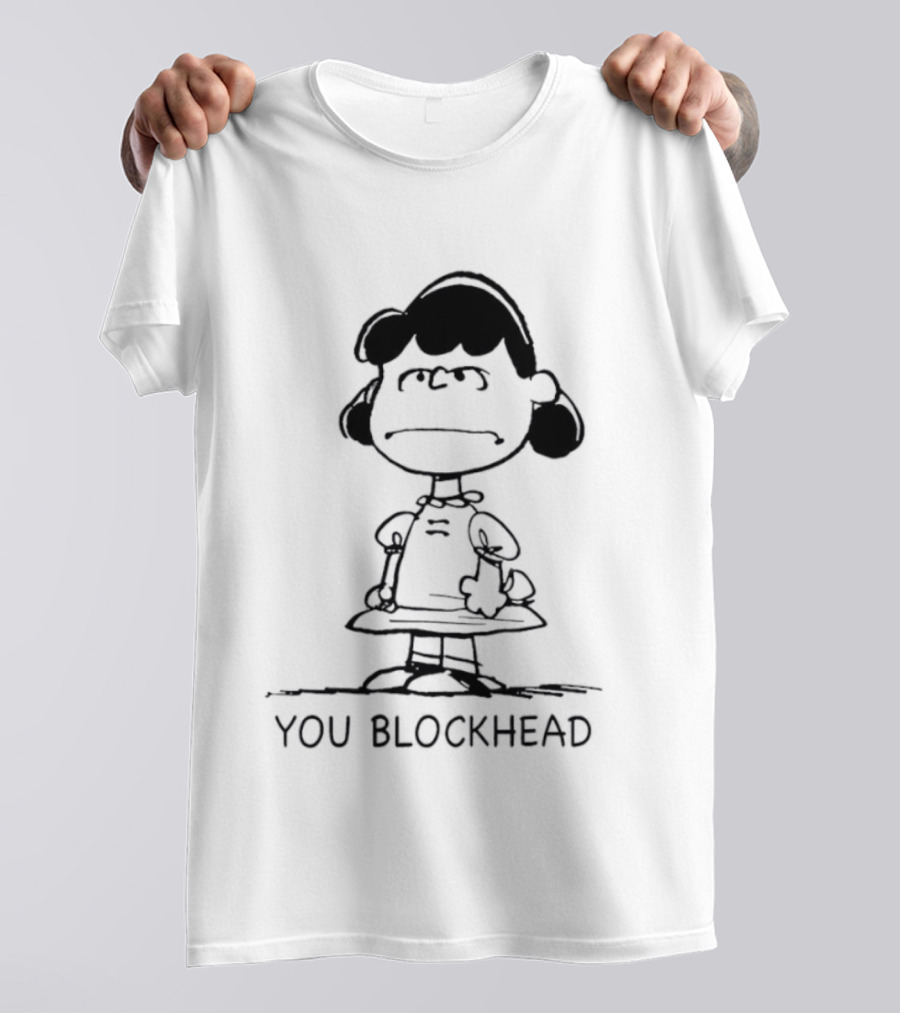 Lucy Peanuts You Blockhead Classic Comic T-Shirt