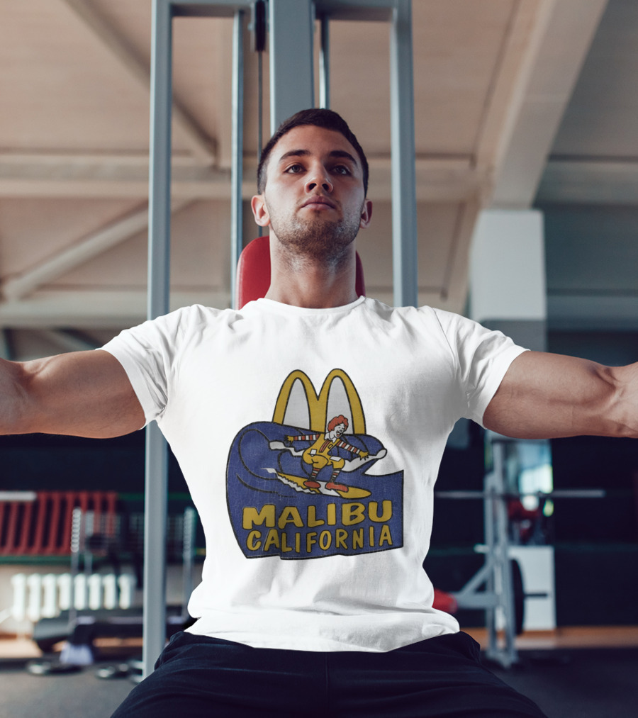 Malibu California Rare Ronald McDonald Surfing McDonald's Golden Arches T-Shirt