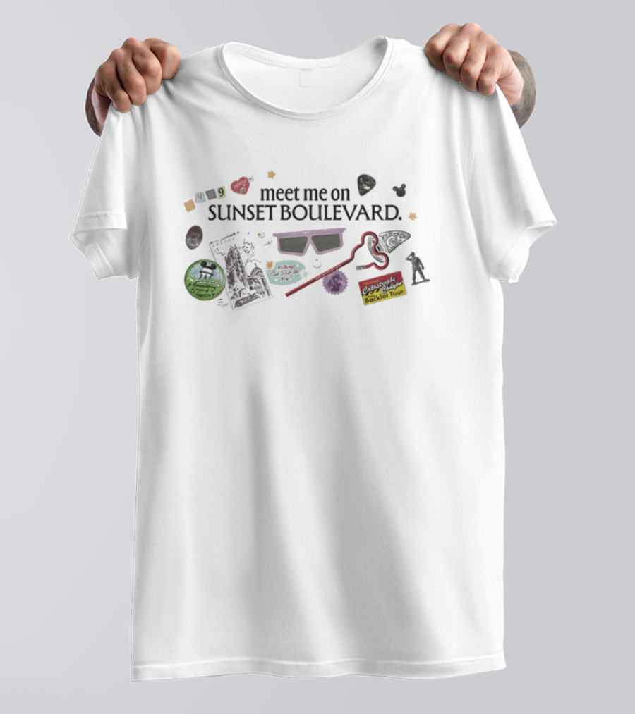 Meet Me On Sunset Boulevard Backlot Tour 3D Glasses Adventure T-Shirt