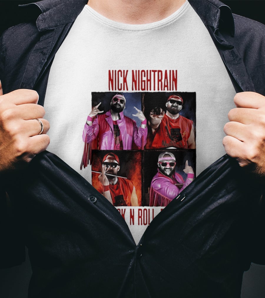 Nick Nightrain Rock N Roll Rebel Pink Jacket Red Bandana T-Shirt