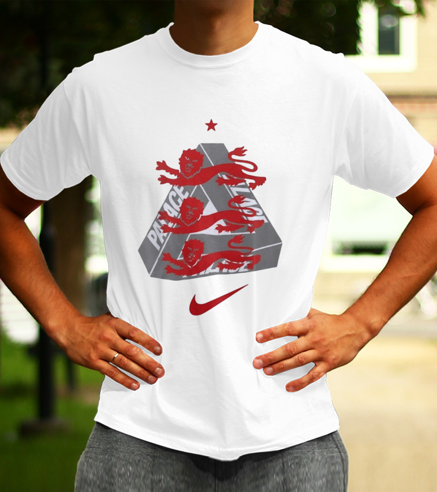 Palace Nike Collaboration With England National Football Team Lions T-Shirt