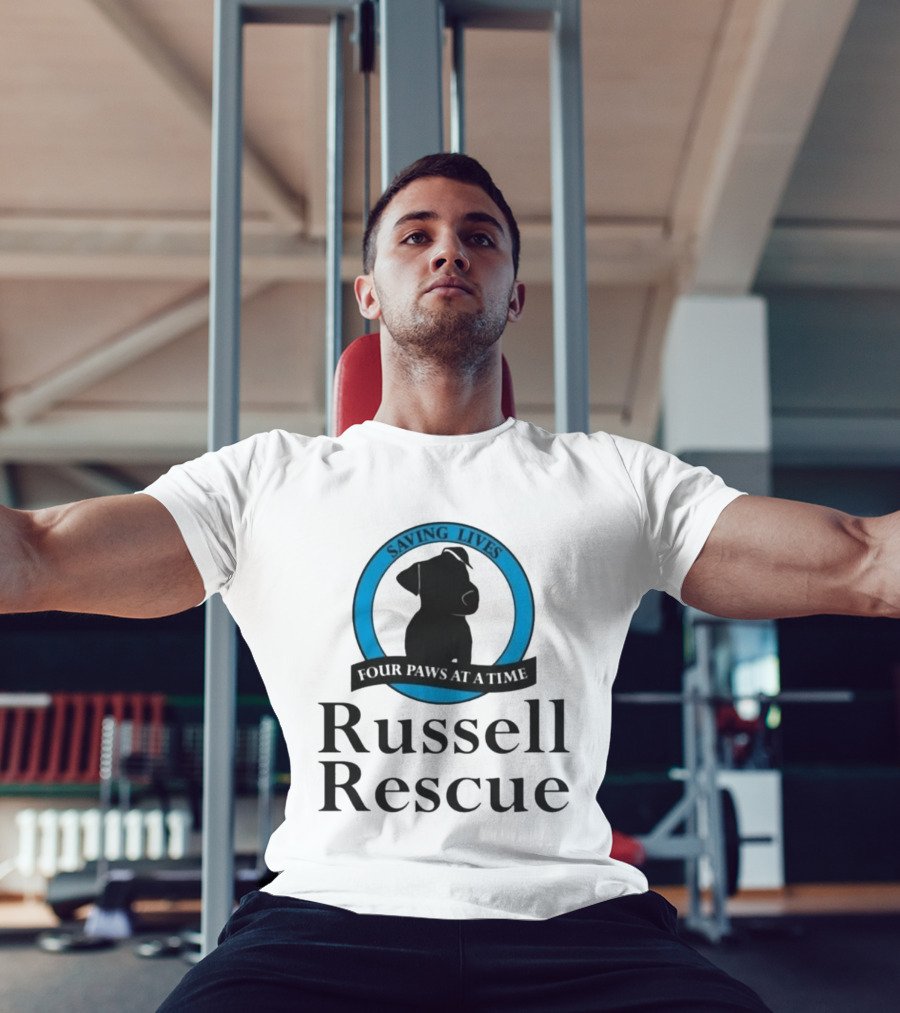 Russell Rescue Saving Lives Four Paws At A Time T-Shirt