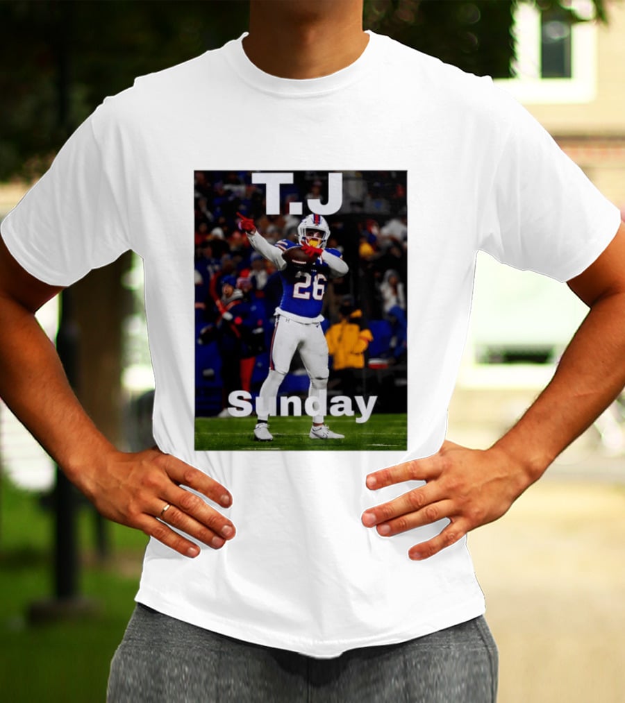 T.J. 26 Buffalo Bills Sunday T-Shirt