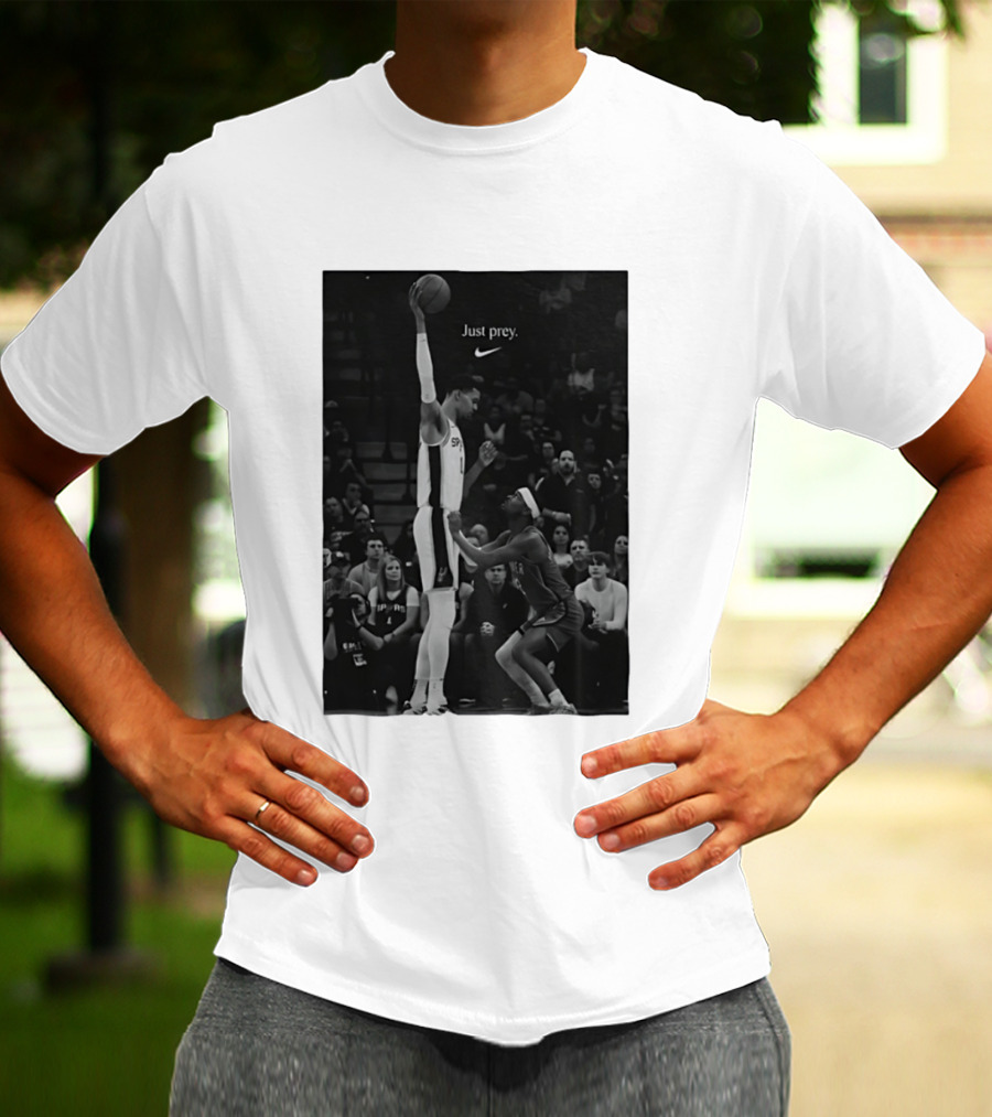 Victor Wembanyama San Antonio Spurs Just Prey Basketball Swoosh T-Shirt