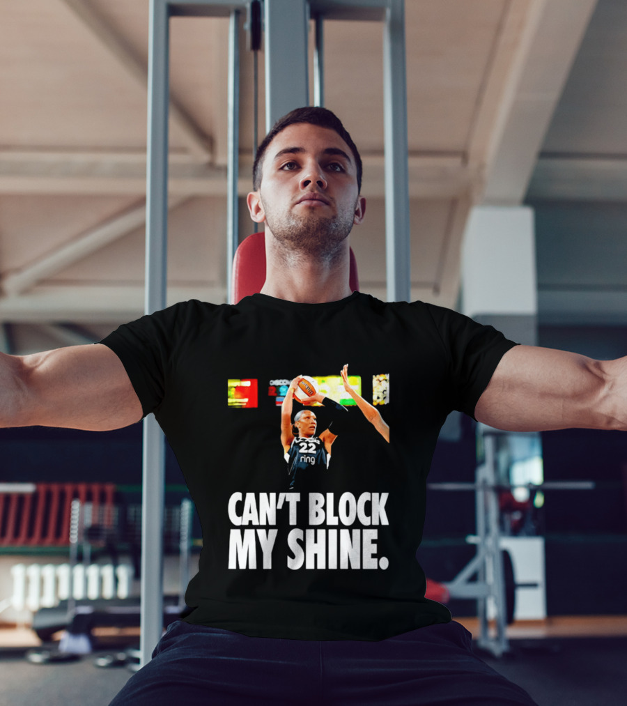 A'ja Wilson Can't Block My Shine Las Vegas Aces Basketball Triumph T-Shirt