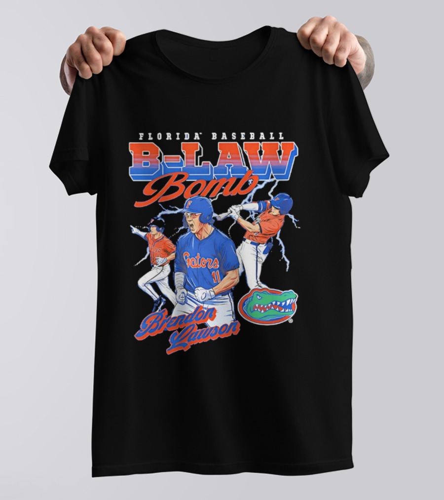 Florida Baseball B Law Bomb Brendan Lawson Gators T-Shirt