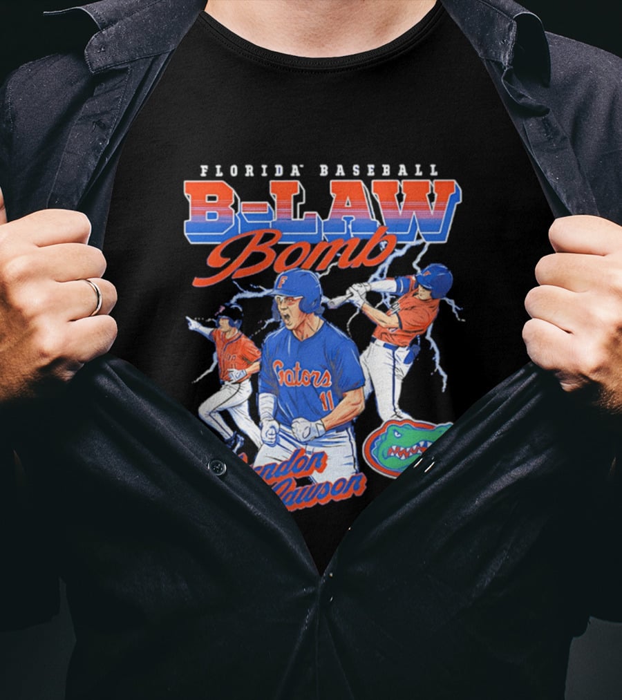 Florida Baseball B Law Bomb Brendan Lawson Gators T-Shirt