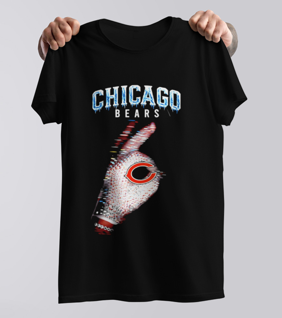 Chicago Bears Iceman 2026 Glitch Effect Football T-Shirt