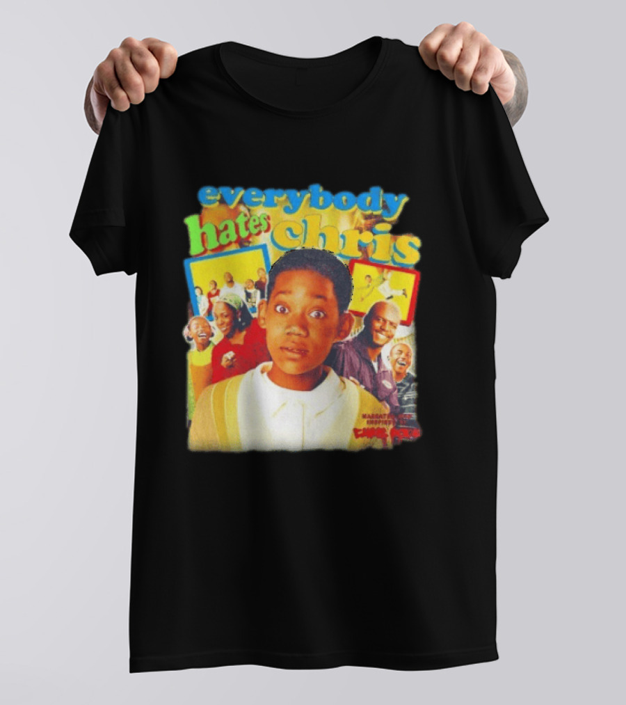 Everybody Hates Chris Show Characters Collage Colorful T-Shirt