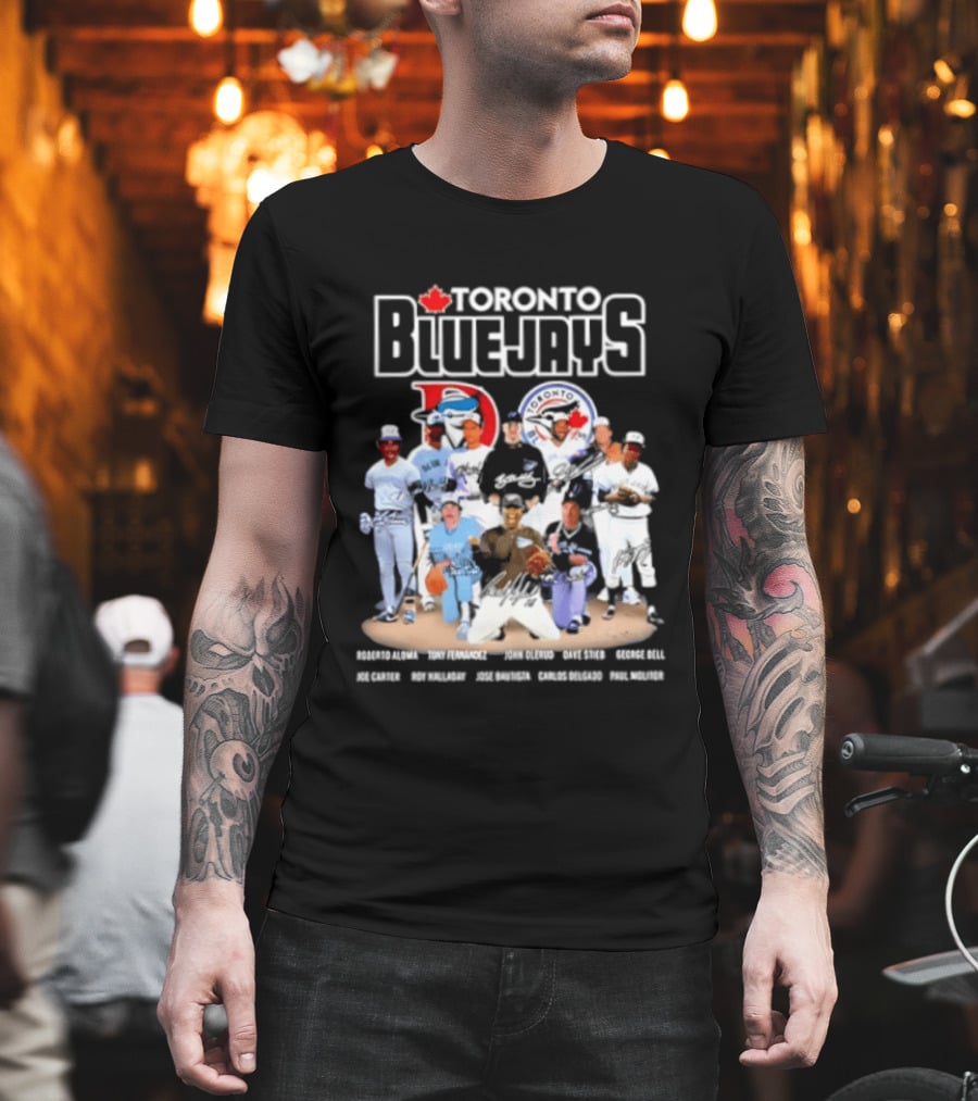Toronto Blue Jays Player Signatures Featuring Springer Guerrero Bichette Gausman T-Shirt