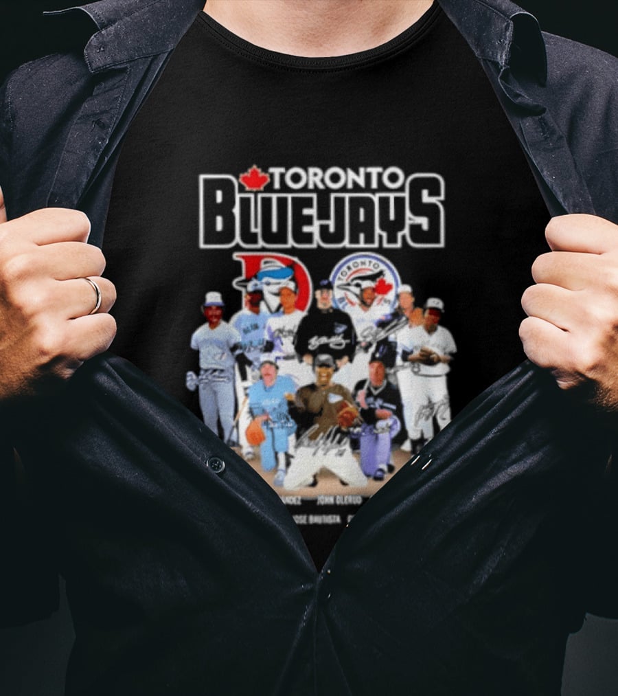 Toronto Blue Jays Player Signatures Featuring Springer Guerrero Bichette Gausman T-Shirt