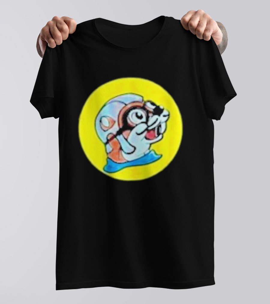 Gloopy Industries The Aquabeaver Cartoon Style Helmet And Water Circle T-Shirt