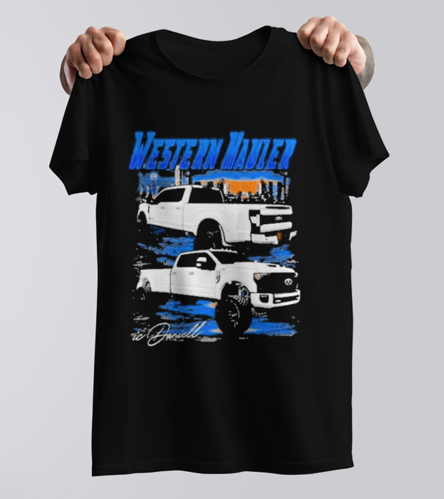 Icdaniell Ford F350 Dually Western Hauler Trucks T-Shirt