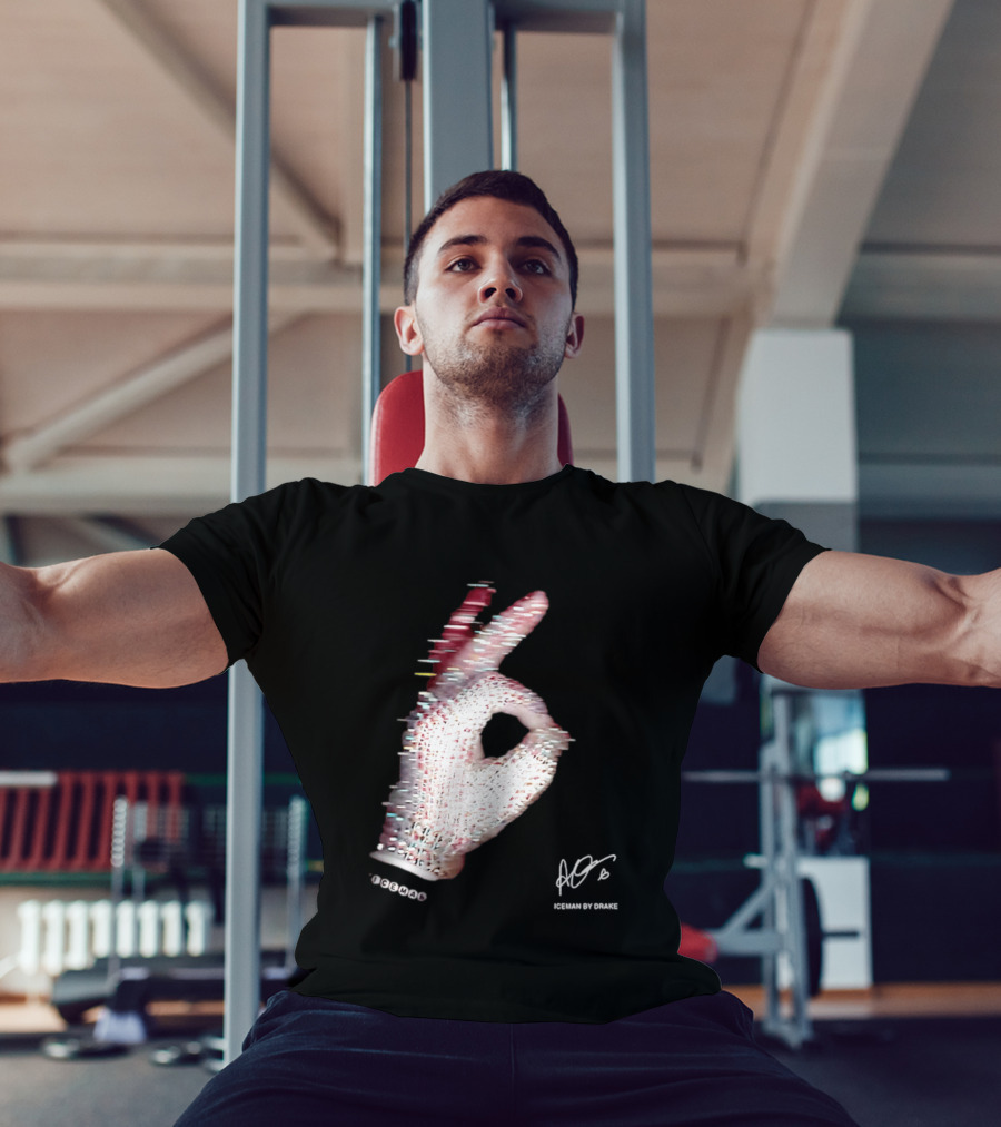 Iceman Hand Gesture By Drake Sign With Rhinestones T-Shirt