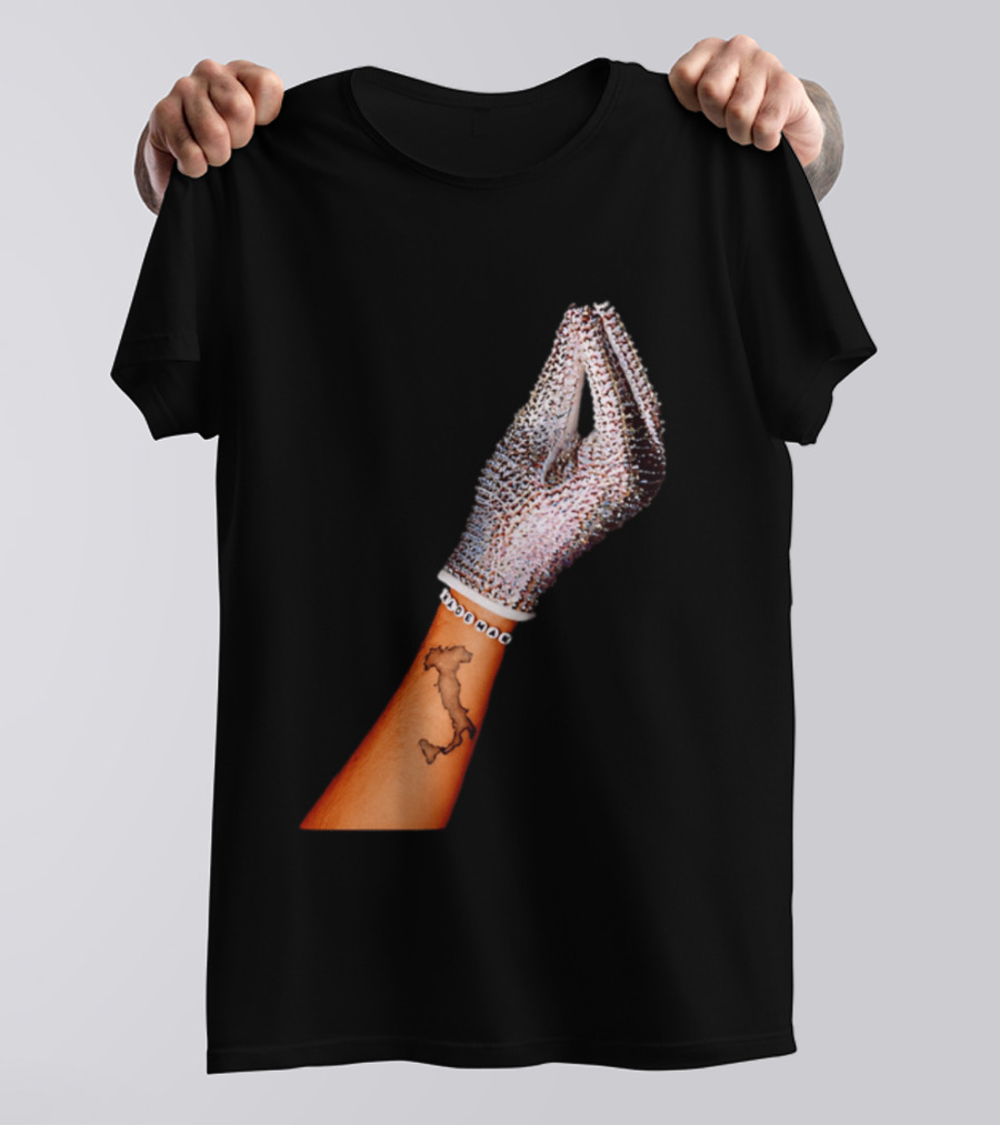 Mademan Italia Drake IceMan Glitter Glove Tattoo T-Shirt