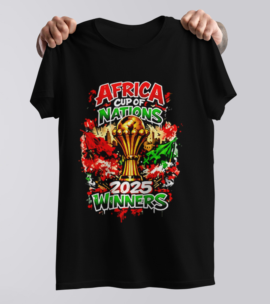 Africa Cup Of Nations 2025 Winners Trophy Celebration T-Shirt