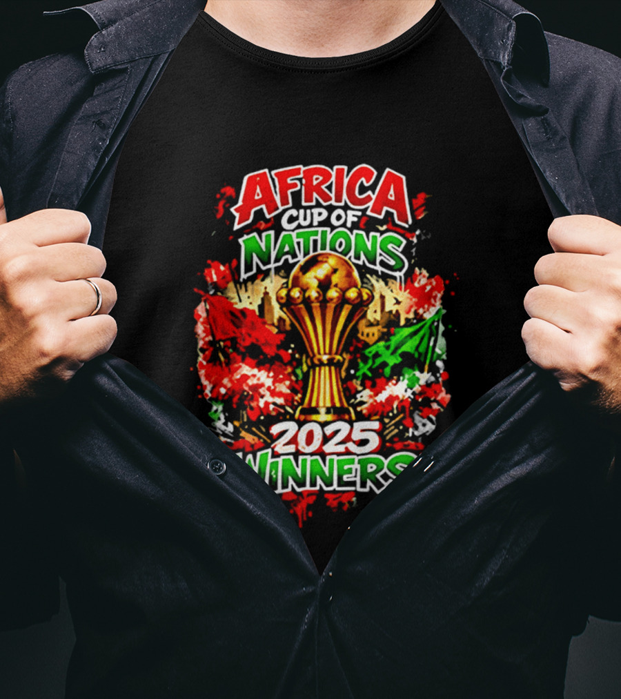 Africa Cup Of Nations 2025 Winners Trophy Celebration T-Shirt