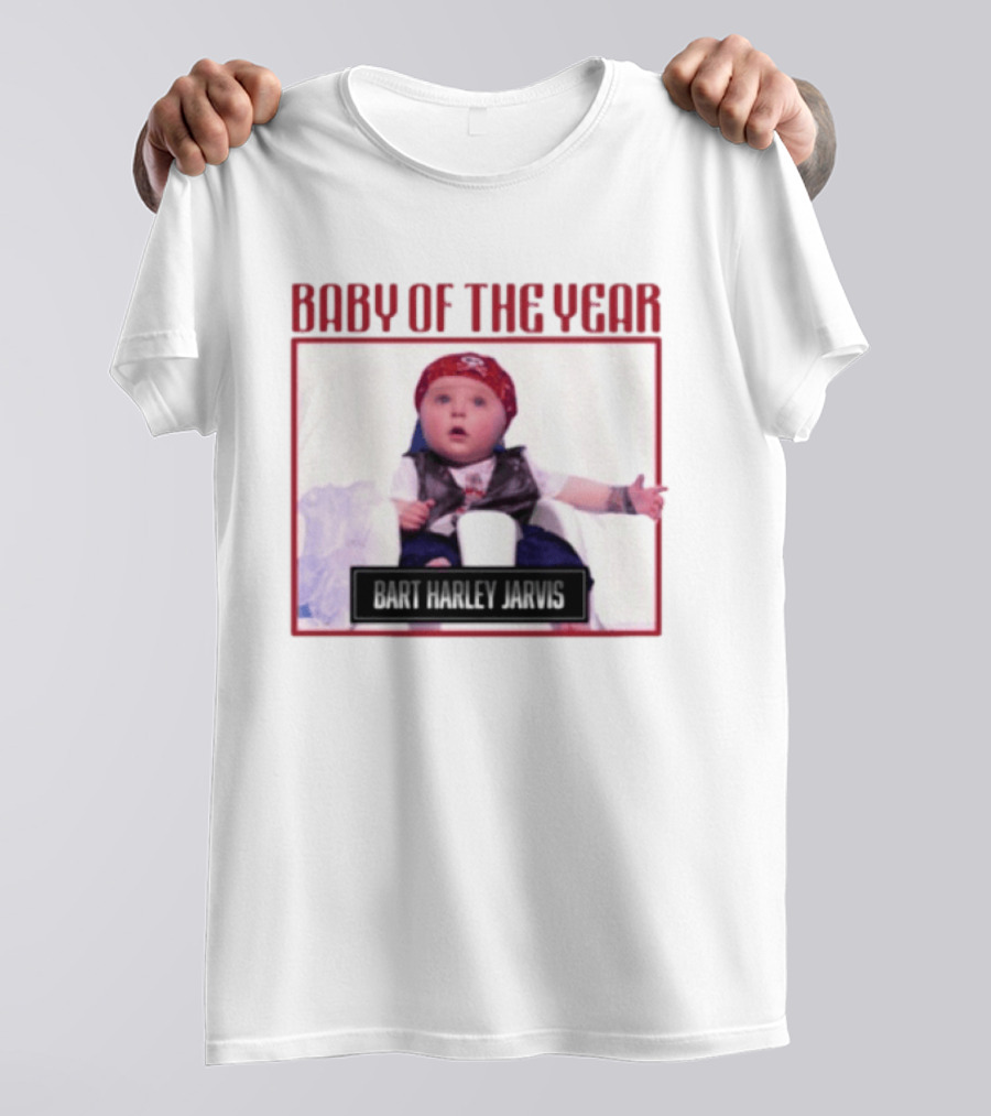 Bart Harley Jarvis Baby Of The Year Winner In Bandana And Vest T-Shirt