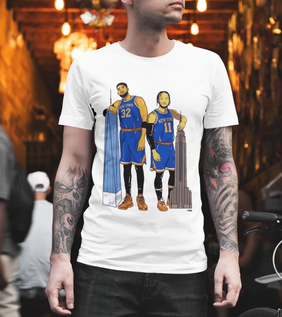 New York Twin Towers Towns Brunson Basketball Player T-Shirt