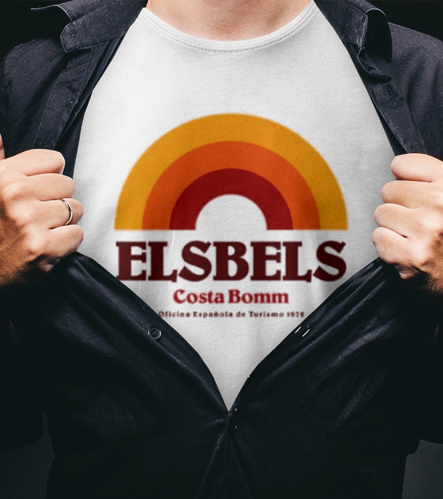 Elsbels Costa Bomm Oficina Española De Turismo 1978 Retro Rainbow T-Shirt