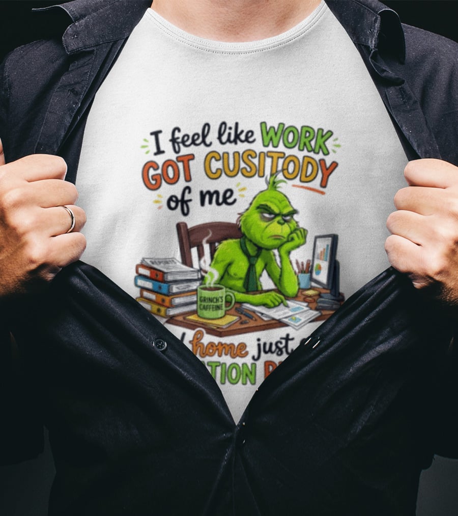 I Feel Like Work Got Custody Of Me Grinch Home Just Got Visitation Rights T-Shirt